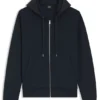 Zip-up hoodie with monogram hood