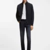 Zip-up sweatshirt in mercerized stretch-cotton piqué Zip-up sweatshirt in mercerized stretch-cotton piqué