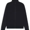 Zip-up sweatshirt in mercerized stretch-cotton piqué Zip-up sweatshirt in mercerized stretch-cotton piqué
