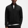 Zip-up sweatshirt in stretch cotton with logo print Zip-up sweatshirt in stretch cotton with logo print
