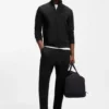 Zip-up sweatshirt in stretch cotton with logo print Zip-up sweatshirt in stretch cotton with logo print