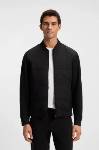 Zip-up sweatshirt with padded front